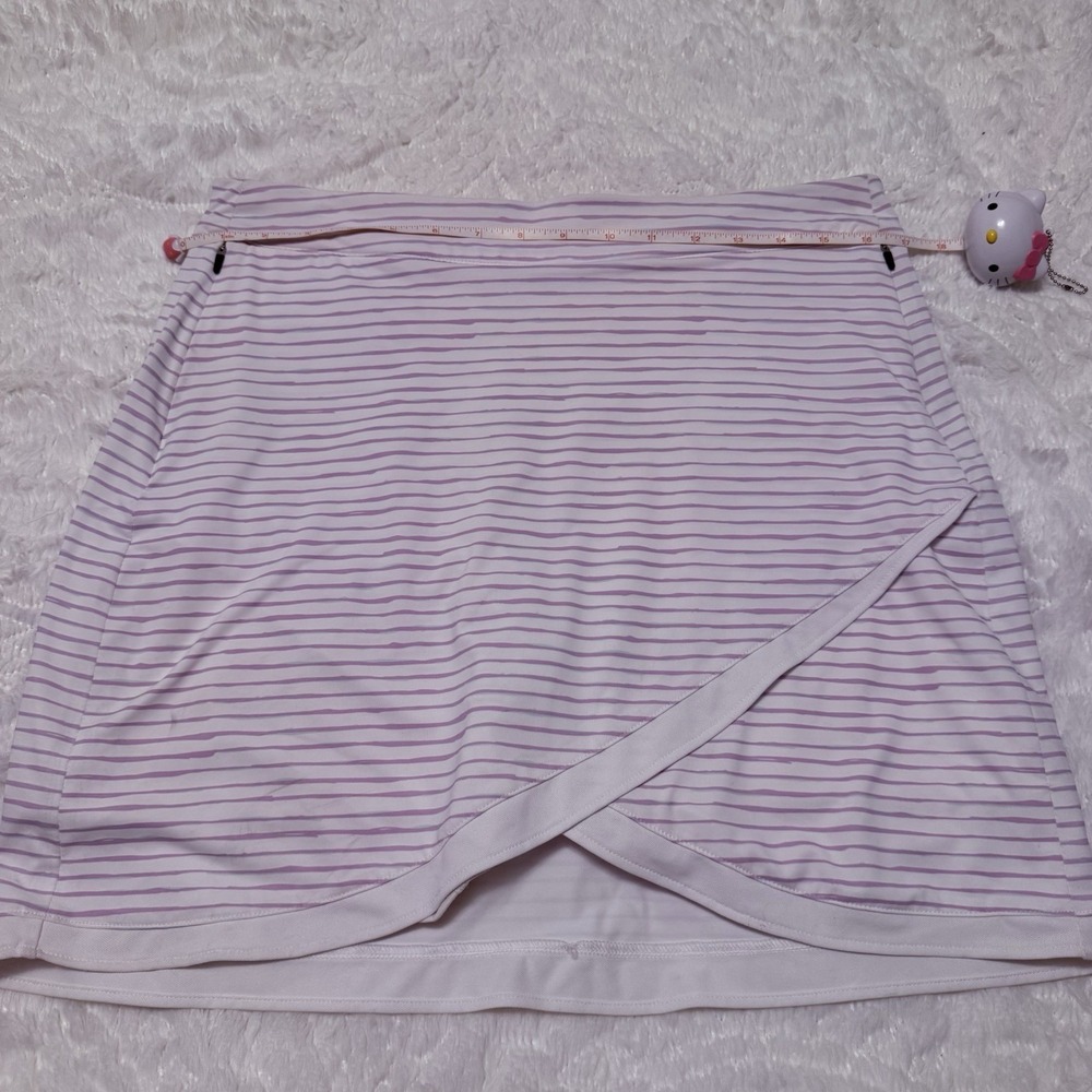 PETER MILLAR Women's Laura Wrap Painted Golf Skort White/Purple SIZE LARGE - Picture 7 of 12